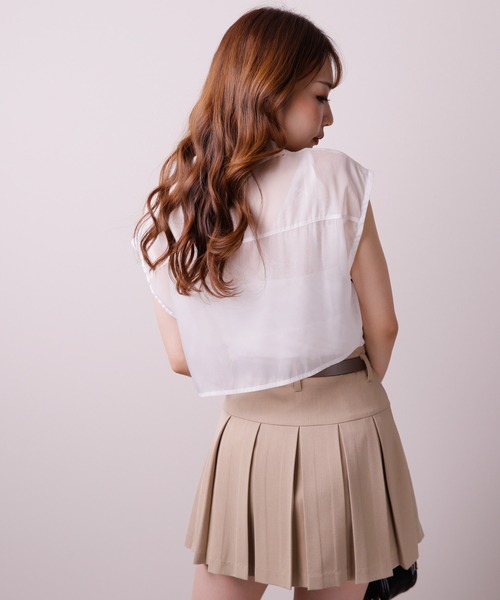 LIPSERVICE（リップサービス）の「マルチスリーブシアーシャツ（シャツ/ブラウス・レディース・ブルー/ブラック/ホワイト・M/S）」の9枚目の写真