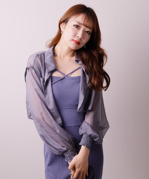 LIPSERVICE（リップサービス）の「マルチスリーブシアーシャツ（シャツ/ブラウス・レディース・ブルー/ブラック/ホワイト・M/S）」の22枚目の写真