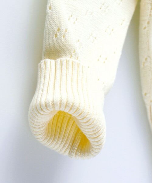 BRANSHES（ブランシェス）の「【プチキメ服】ニットカーディガン（カーディガン/ボレロ・キッズ・アイボリー/グリーン/ネイビー・S/L/XL/M）」の8枚目の写真