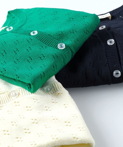BRANSHES（ブランシェス）の「【プチキメ服】ニットカーディガン（カーディガン/ボレロ・キッズ・アイボリー/グリーン/ネイビー・S/L/XL/M）」の11枚目の写真