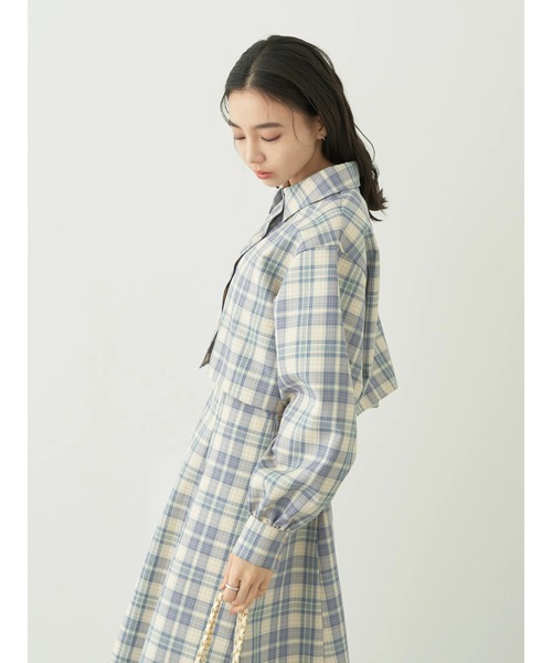 earth music&ecology(アースミュージックアンドエコロジー)の「CHECKショートシャツジャケット(ブルゾン・レディース・グリーン系その他2/ブルー系その他4・FREE)」の13枚目の写真