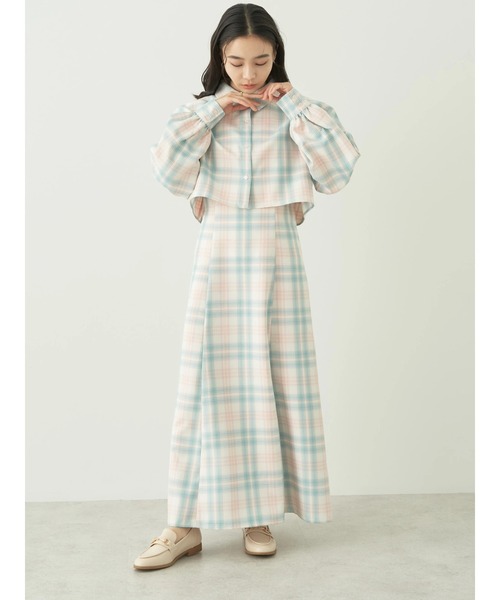 earth music&ecology(アースミュージックアンドエコロジー)の「CHECKショートシャツジャケット(ブルゾン・レディース・グリーン系その他2/ブルー系その他4・FREE)」の8枚目の写真