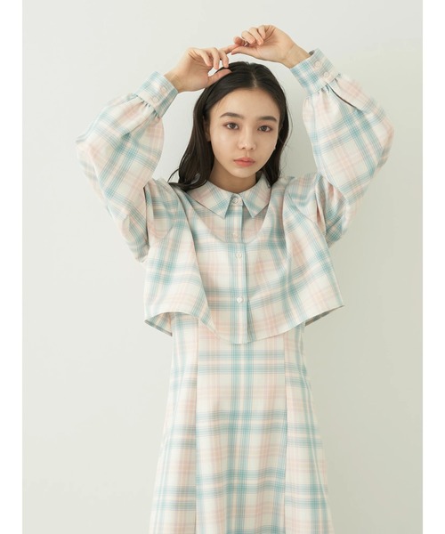 earth music&ecology(アースミュージックアンドエコロジー)の「CHECKショートシャツジャケット(ブルゾン・レディース・グリーン系その他2/ブルー系その他4・FREE)」の22枚目の写真