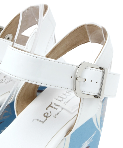 LE TALON（ルタロン）の「◇7.5CMプラットアンクルウエッジ（サンダル・レディース・ブラック/ホワイト/シルバー/アイボリー・36.5/37.5/35.5）」の5枚目の写真