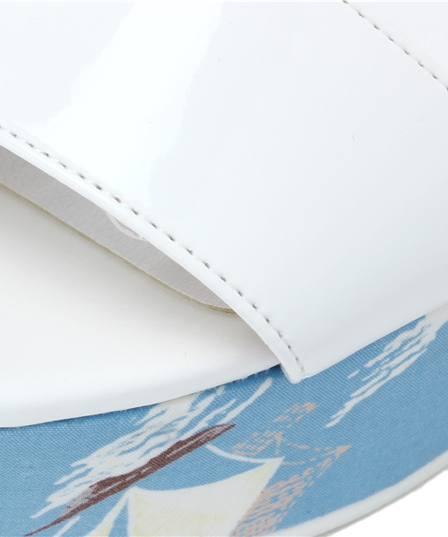 LE TALON（ルタロン）の「◇7.5CMプラットアンクルウエッジ（サンダル・レディース・ブラック/ホワイト/シルバー/アイボリー・36.5/37.5/35.5）」の8枚目の写真