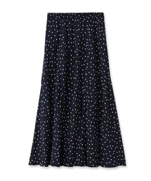 美品 DRESSTERIOR ドットフレアナロースカート ネイビー 34 DRESSTERIOR（ドレステリア）の「◇ドットナローフレアスカート