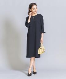 BEAUTY&YOUTH UNITED ARROWS | 【WEB限定】ダブルクロス Iライン 8分袖 ワンピース(ワンピース)