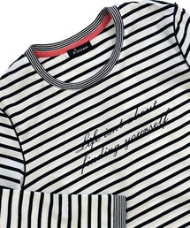 BDONNA | compRession jersey ボーダー カットソー(Tシャツ/カットソー)