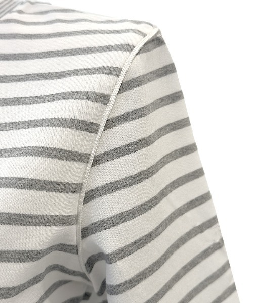 BDONNA(ビドンナ)の「compRession jersey ボーダー カットソー(Tシャツ/カットソー・レディース・ホワイト×ライトグレー/ホワイト×ブラック・MEDIUM)」の19枚目の写真