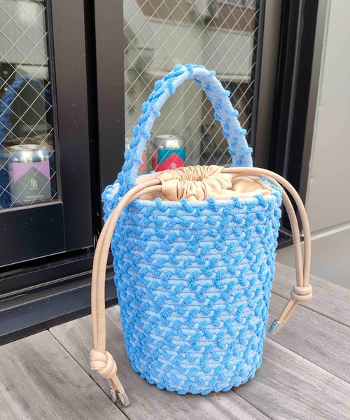 Casselini（キャセリーニ）の「Casselini(キャセリーニ)ロープバッグ（ハンドバッグ・レディース・オレンジ/ブルー/アイボリー・FREE）」の3枚目の写真