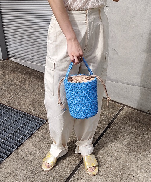 Casselini（キャセリーニ）の「Casselini(キャセリーニ)ロープバッグ（ハンドバッグ・レディース・オレンジ/ブルー/アイボリー・FREE）」の14枚目の写真