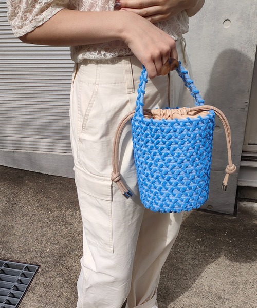 Casselini（キャセリーニ）の「Casselini(キャセリーニ)ロープバッグ（ハンドバッグ・レディース・オレンジ/ブルー/アイボリー・FREE）」の18枚目の写真