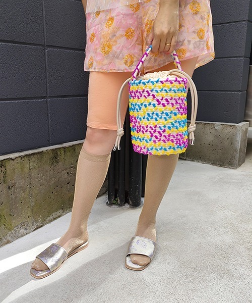 Casselini（キャセリーニ）の「Casselini(キャセリーニ)ロープバッグ（ハンドバッグ・レディース・オレンジ/ブルー/アイボリー・FREE）」の11枚目の写真