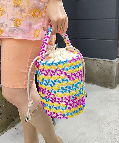 Casselini（キャセリーニ）の「Casselini(キャセリーニ)ロープバッグ（ハンドバッグ・レディース・オレンジ/ブルー/アイボリー・FREE）」の15枚目の写真