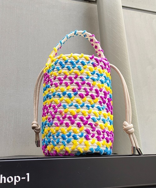 Casselini（キャセリーニ）の「Casselini(キャセリーニ)ロープバッグ（ハンドバッグ・レディース・オレンジ/ブルー/アイボリー・FREE）」の22枚目の写真