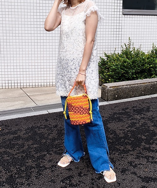 Casselini（キャセリーニ）の「Casselini(キャセリーニ)ロープバッグ（ハンドバッグ・レディース・オレンジ/ブルー/アイボリー・FREE）」の19枚目の写真