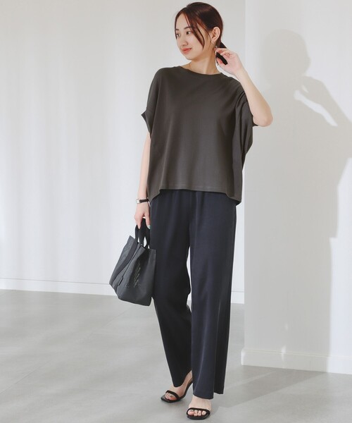 B:MING by BEAMS（ビーミングバイビームス）の「B:MING by BEAMS / シルケット フォルム プルオーバー（Tシャツ/カットソー・レディース・モカ/チャコールグレー/オフホワイト・FREE）」の22枚目の写真