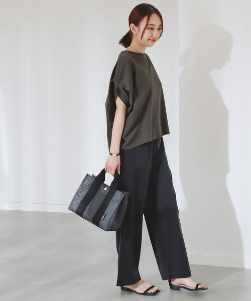 B:MING by BEAMS（ビーミングバイビームス）の「B:MING by BEAMS / シルケット フォルム プルオーバー（Tシャツ/カットソー・レディース・モカ/チャコールグレー/オフホワイト・FREE）」の20枚目の写真