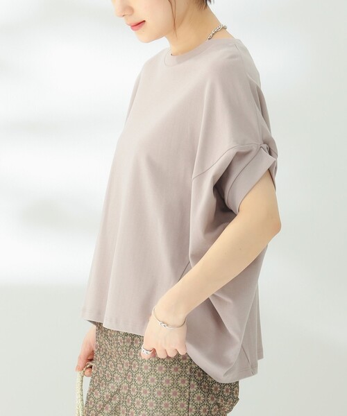 B:MING by BEAMS（ビーミングバイビームス）の「B:MING by BEAMS / シルケット フォルム プルオーバー（Tシャツ/カットソー・レディース・モカ/チャコールグレー/オフホワイト・FREE）」の16枚目の写真