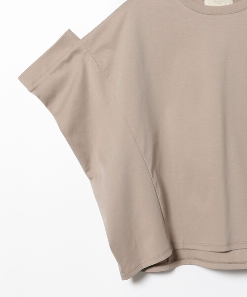 B:MING by BEAMS（ビーミングバイビームス）の「B:MING by BEAMS / シルケット フォルム プルオーバー（Tシャツ/カットソー・レディース・モカ/チャコールグレー/オフホワイト・FREE）」の10枚目の写真