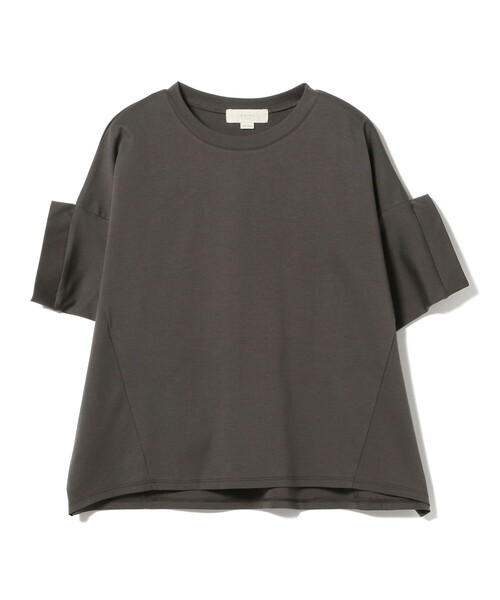 B:MING by BEAMS（ビーミングバイビームス）の「B:MING by BEAMS / シルケット フォルム プルオーバー（Tシャツ/カットソー・レディース・モカ/チャコールグレー/オフホワイト・FREE）」の7枚目の写真