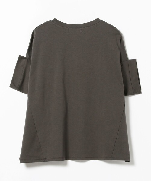 B:MING by BEAMS（ビーミングバイビームス）の「B:MING by BEAMS / シルケット フォルム プルオーバー（Tシャツ/カットソー・レディース・モカ/チャコールグレー/オフホワイト・FREE）」の6枚目の写真