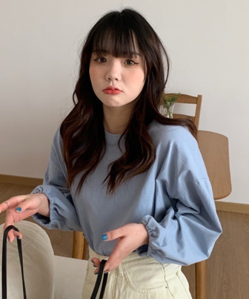 .KOM(ドットコム)の「A'GEM/9 × .kom『.kom/ドットケーオーエム』 パフ袖ブラウス(Tシャツ/カットソー・レディース・ライトブルー/ホワイト/ピンク/ライトグリーン/マスタード・FREE)」の3枚目の写真