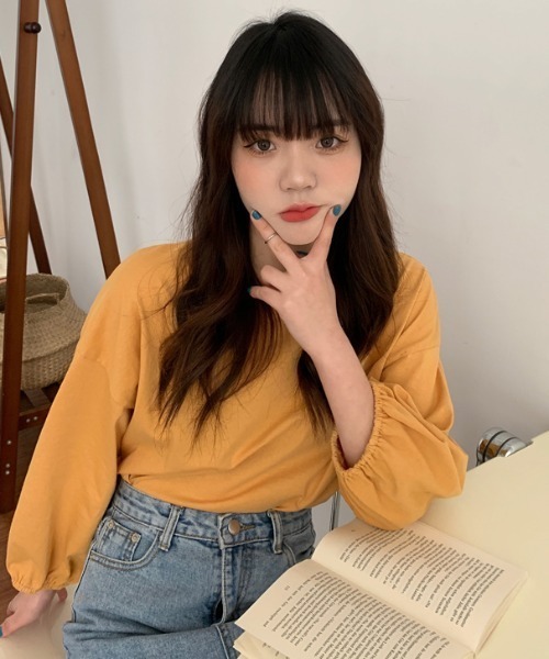 .KOM(ドットコム)の「A'GEM/9 × .kom『.kom/ドットケーオーエム』 パフ袖ブラウス(Tシャツ/カットソー・レディース・ライトブルー/ホワイト/ピンク/ライトグリーン/マスタード・FREE)」の19枚目の写真