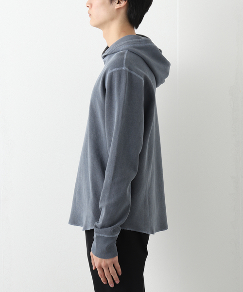 SAVE KHAKI UNITED（セーブカーキユナイテッド）の「SAVE KHAKI UNITED L/S VINTAGE THERMAL POINTELLE HOODIE（パーカー・メンズ・チャコールグレー/ブラック/ネイビー・MEDIUM/LARGE/X-LARGE）」の8枚目の写真