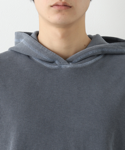 SAVE KHAKI UNITED（セーブカーキユナイテッド）の「SAVE KHAKI UNITED L/S VINTAGE THERMAL POINTELLE HOODIE（パーカー・メンズ・チャコールグレー/ブラック/ネイビー・MEDIUM/LARGE/X-LARGE）」の6枚目の写真