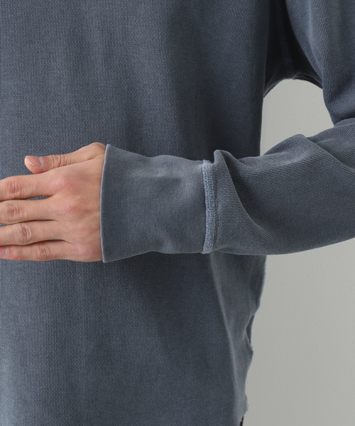 SAVE KHAKI UNITED（セーブカーキユナイテッド）の「SAVE KHAKI UNITED L/S VINTAGE THERMAL POINTELLE HOODIE（パーカー・メンズ・チャコールグレー/ブラック/ネイビー・MEDIUM/LARGE/X-LARGE）」の5枚目の写真