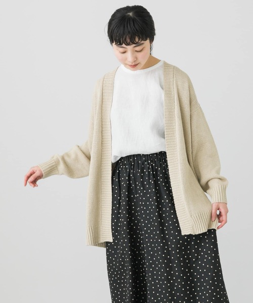 かぐれ リネンコットンカーディガン FR