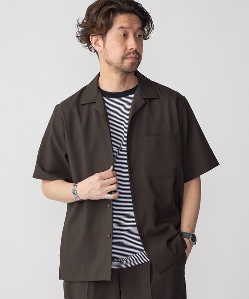 SHIPS(シップス)の「SHIPS: MADE IN JAPAN ドライタッチ オープンカラーシャツ 23SS(シャツ/ブラウス・メンズ・ライトグレー/ネイビー/ブラウン/オフホワイト/ピンク/ブルー/ダークグレー/ベージュ系・SMALL/MEDIUM/LARGE/X-LARGE)」の5枚目の写真