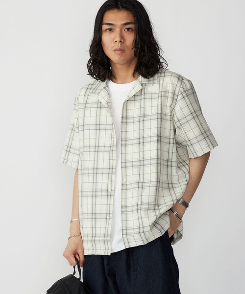 SHIPS(シップス)の「SHIPS: MADE IN JAPAN ドライタッチ オープンカラーシャツ 23SS(シャツ/ブラウス・メンズ・ライトグレー/ネイビー/ブラウン/オフホワイト/ピンク/ブルー/ダークグレー/ベージュ系・SMALL/MEDIUM/LARGE/X-LARGE)」の9枚目の写真