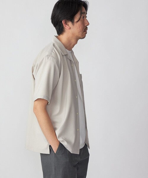 SHIPS(シップス)の「SHIPS: MADE IN JAPAN ドライタッチ オープンカラーシャツ 23SS(シャツ/ブラウス・メンズ・ライトグレー/ネイビー/ブラウン/オフホワイト/ピンク/ブルー/ダークグレー/ベージュ系・SMALL/MEDIUM/LARGE/X-LARGE)」の13枚目の写真