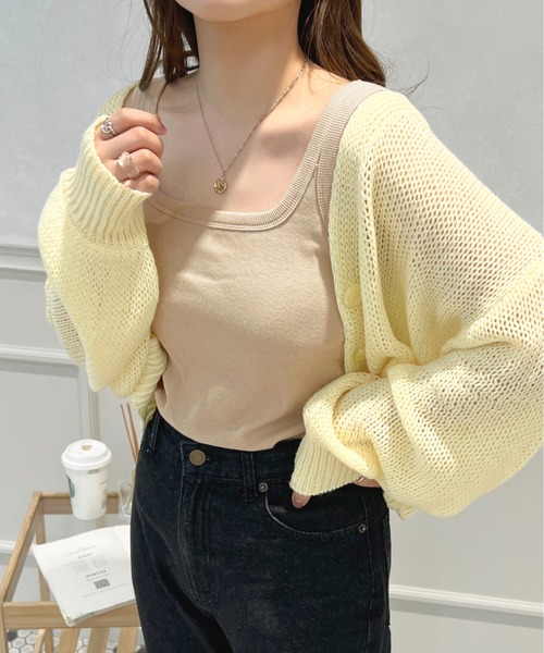 apres jour（アプレジュール）の「カップ付きタンクインナー【ZOZOTOWN限定アイテム】（タンクトップ・レディース・ライトブラウン/ライトベージュ/ブラック/ミント/オフホワイト・X-LARGE/フリー）」の12枚目の写真