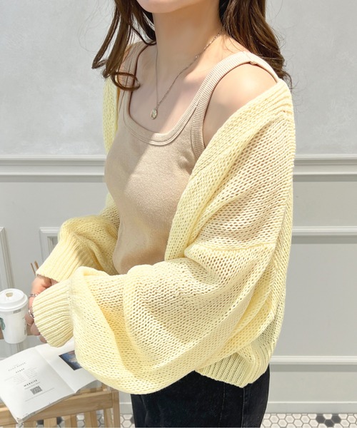 apres jour（アプレジュール）の「カップ付きタンクインナー【ZOZOTOWN限定アイテム】（タンクトップ・レディース・ライトブラウン/ライトベージュ/ブラック/ミント/オフホワイト・X-LARGE/フリー）」の13枚目の写真