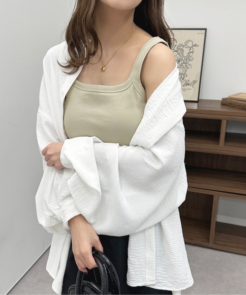 apres jour（アプレジュール）の「カップ付きタンクインナー【ZOZOTOWN限定アイテム】（タンクトップ・レディース・ライトブラウン/ライトベージュ/ブラック/ミント/オフホワイト・X-LARGE/フリー）」の17枚目の写真