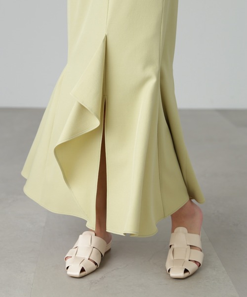 FREE'S MART(フリーズマート)の「◆【3サイズ展開XS-M】ハイウエストラッフルフロントスリットマーメイドスカート【低身長サイズ有】(スカート・レディース・ブラック/ベージュ/イエロー・SMALL/MEDIUM/X-SMALL)」の20枚目の写真