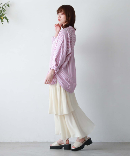 archives(アルシーヴ)の「【EC限定アイテム】ランダムティアードスカート/(スカート・レディース・アイボリー/ブルーグレー/オレンジ/シルバーグレー/ブラック・MEDIUM)」の12枚目の写真