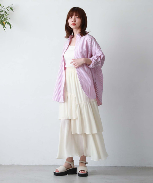 archives(アルシーヴ)の「【EC限定アイテム】ランダムティアードスカート/(スカート・レディース・アイボリー/ブルーグレー/オレンジ/シルバーグレー/ブラック・MEDIUM)」の10枚目の写真