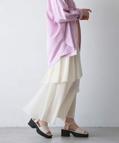 archives(アルシーヴ)の「【EC限定アイテム】ランダムティアードスカート/(スカート・レディース・アイボリー/ブルーグレー/オレンジ/シルバーグレー/ブラック・MEDIUM)」の8枚目の写真