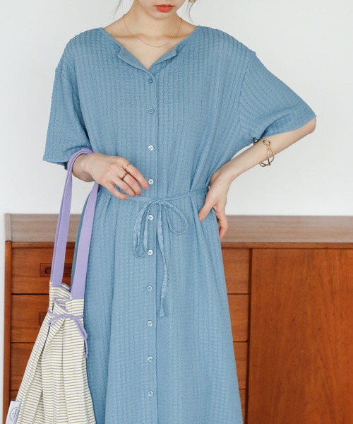 GeeRA(ジーラ)の「カットシャーリングマルチウェイワンピース(ワンピース・レディース・ブルー/アイボリー/ライトカーキ/ブラック・MEDIUM/LARGE/X-LARGE)」の9枚目の写真