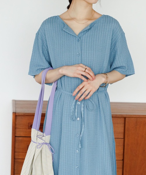 GeeRA(ジーラ)の「カットシャーリングマルチウェイワンピース(ワンピース・レディース・ブルー/アイボリー/ライトカーキ/ブラック・MEDIUM/LARGE/X-LARGE)」の8枚目の写真