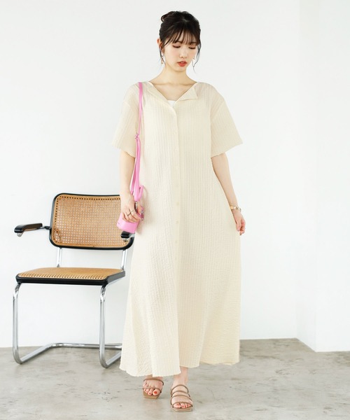 GeeRA(ジーラ)の「カットシャーリングマルチウェイワンピース(ワンピース・レディース・ブルー/アイボリー/ライトカーキ/ブラック・MEDIUM/LARGE/X-LARGE)」の20枚目の写真