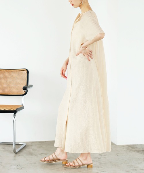 GeeRA(ジーラ)の「カットシャーリングマルチウェイワンピース(ワンピース・レディース・ブルー/アイボリー/ライトカーキ/ブラック・MEDIUM/LARGE/X-LARGE)」の22枚目の写真