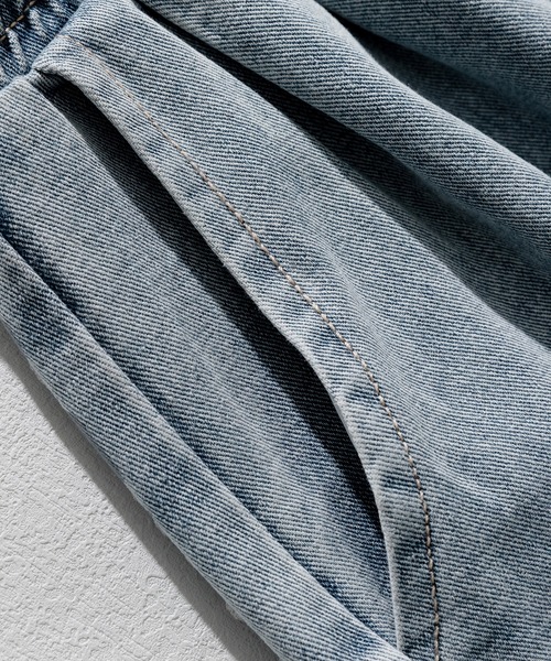 HOOK（フック）の「【HOOK】古着風ビッグポケット付きウォッシュ加工デニムカーゴパンツ（カーゴパンツ・メンズ・ブラック/ブルー・M/L/XL/XXL）」の21枚目の写真