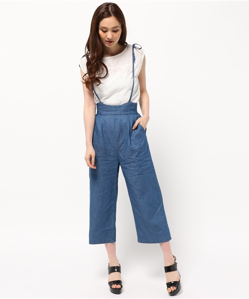 Chico(チコ)の「デニム2WAYガウチョPT(その他パンツ・レディース・ブルー・FREE)」の2枚目の写真