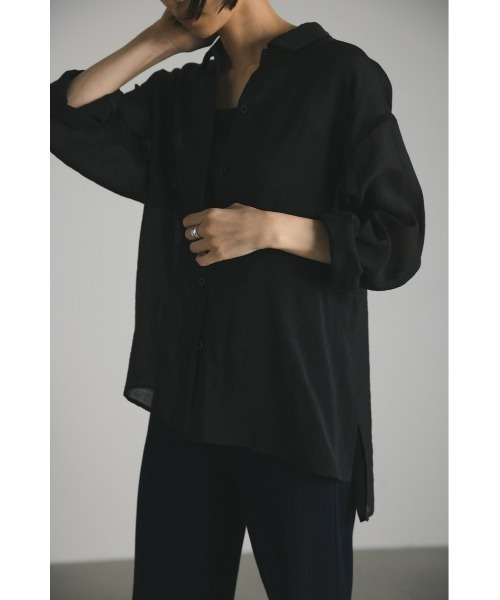 STYLEMIXER（スタイルミキサー）の「スリーブスリットシアーシャツ（シャツ/ブラウス・レディース・ブラック/ベージュ/ピンク/イエロー・FREE）」の2枚目の写真