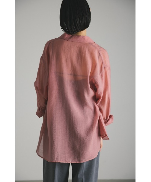 STYLEMIXER（スタイルミキサー）の「スリーブスリットシアーシャツ（シャツ/ブラウス・レディース・ブラック/ベージュ/ピンク/イエロー・FREE）」の13枚目の写真